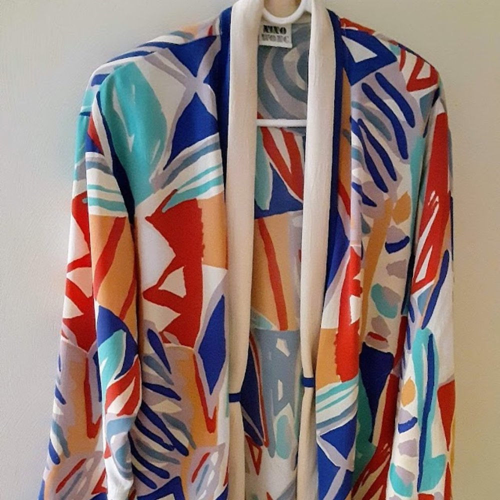 FLOATY MODERN-ART BLAZER-TYPE JACKET - MEDIUM